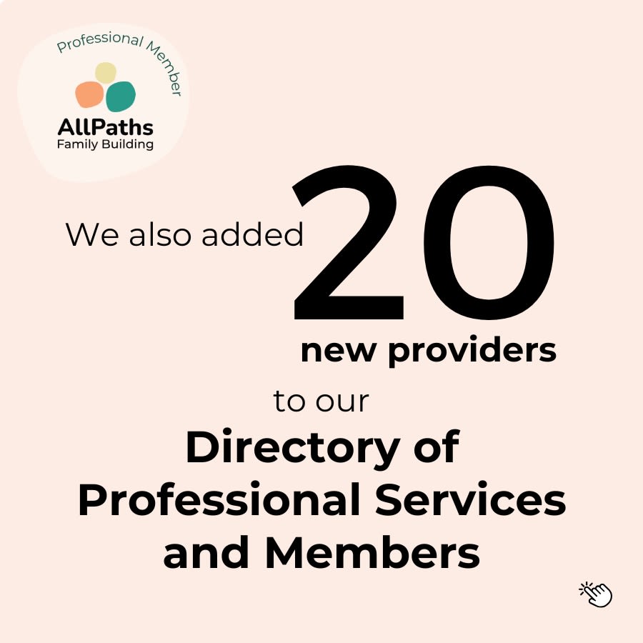 graphic: We also added 20 new providers to our Directory of Professional Services and Members. [This graphic is clickable]