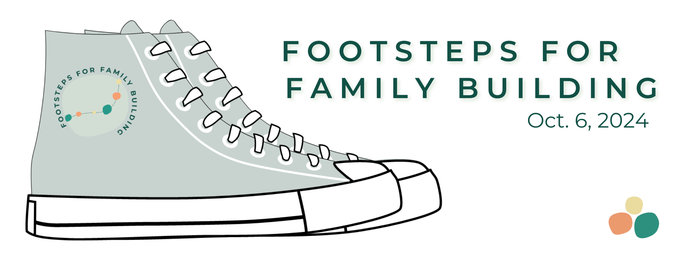 AllPaths Footsteps for Family Building banner with sneaker graphics